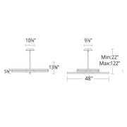 Minx 6LGT Rotatable Linear Pendant line drawing