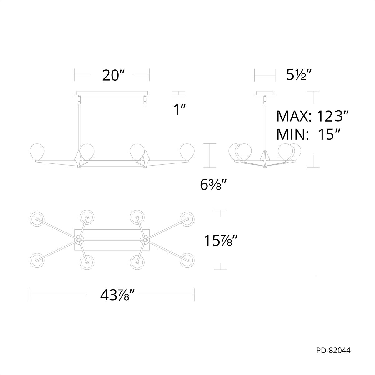 Double Bubble Linear Pendant