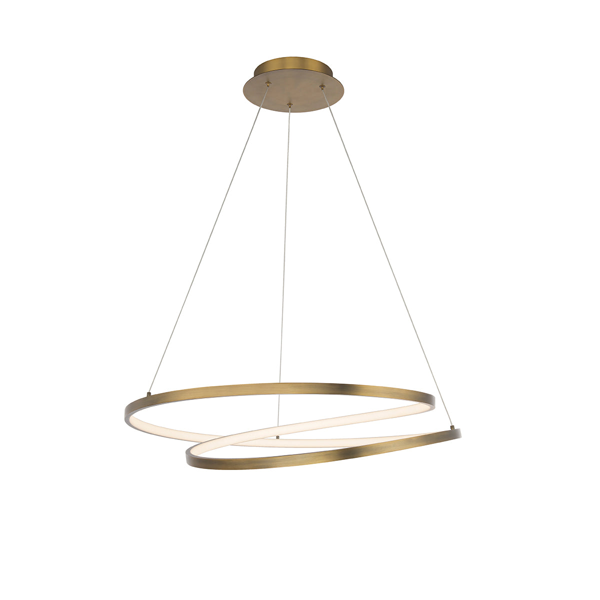 Marques 28in Pendant - Aged Brass