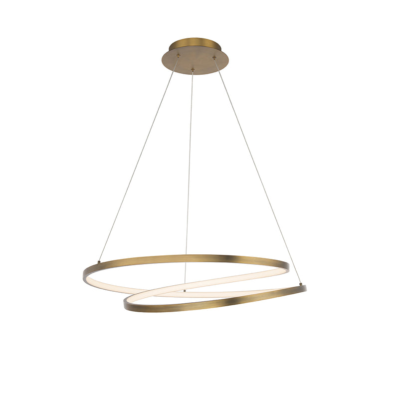 Marques 28in Pendant - Aged Brass