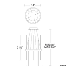 Harmonix Round Foyer Pendant dimensions