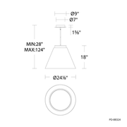 Bentley Pendant line drawing