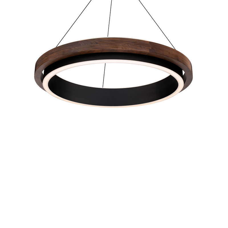 Delaney Round Wood Pendant