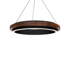 Delaney Round Wood Pendant Alt View