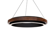Delaney Round Wood Pendant Alt View