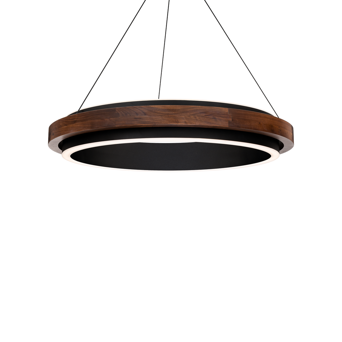 Delaney Round Wood Pendant Alt View