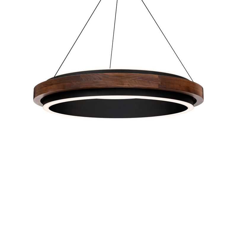 Delaney Round Wood Pendant Alt View