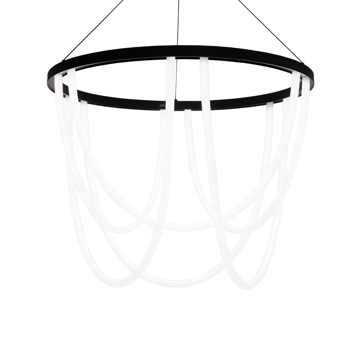 Margarite 36in Round Pendant - Black