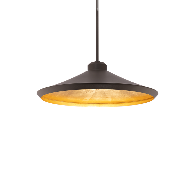 Alfa Pendant - Bronze & Gold Leaf
