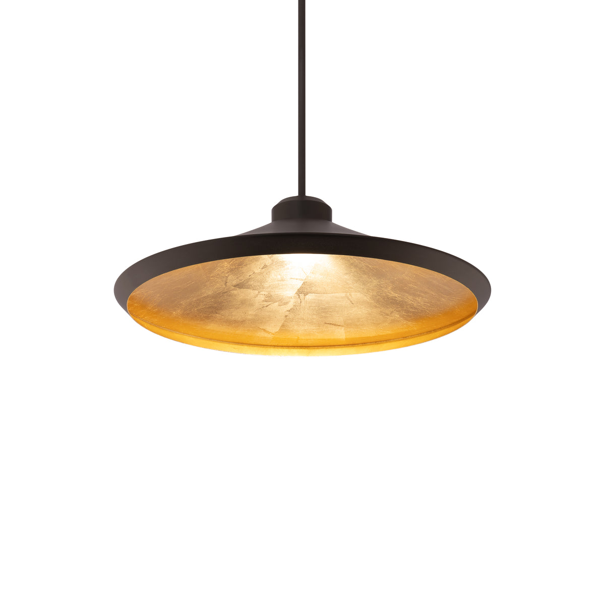 Alfa Pendant - Bronze & Gold Leaf