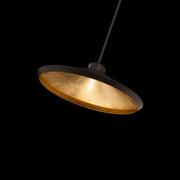 Alfa Pendant - Bronze & Gold Leaf