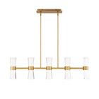 Hourglass 36in Linear Pendant - Aged Brass