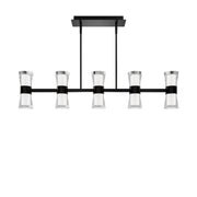 Hourglass 36in Linear Pendant - Black