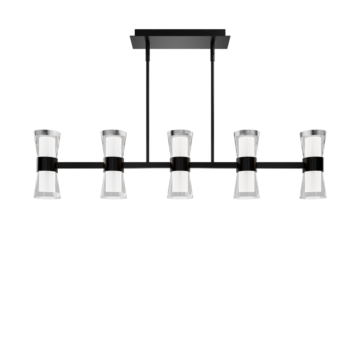 Hourglass 36in Linear Pendant - Black