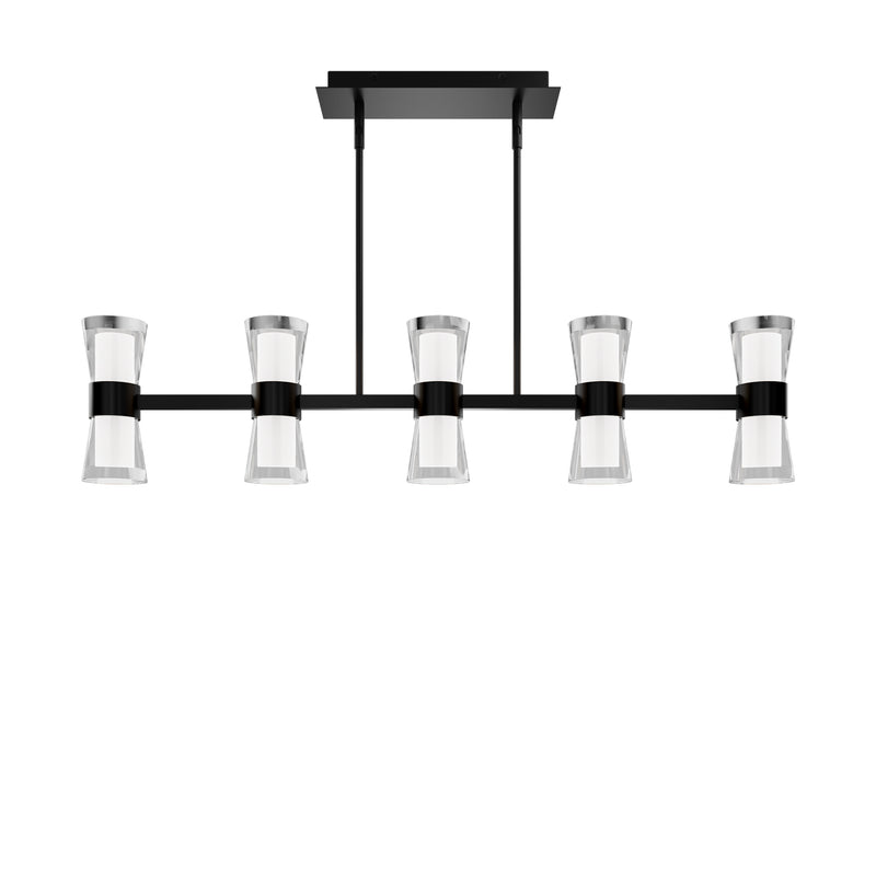 Hourglass 36in Linear Pendant - Black