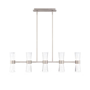 Hourglass 36in Linear Pendant - Brushed Nickel
