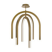 Helmet 34in Pendant - Aged Brass
