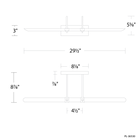 Ansel Picture Light 30in - dimensional drawing