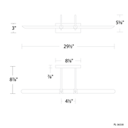 Ansel Picture Light 30in - dimensional drawing