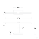 Inlet Picture Light 18in dimensions