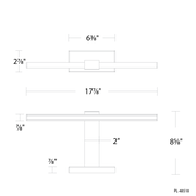 Inlet Picture Light 18in dimensions