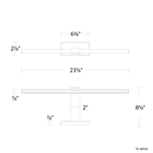 Inlet Picture Light 24in dimensions