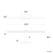 Inlet Picture Light 24in dimensions