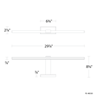 Inlet Picture Light 30in dimensions