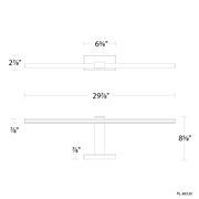 Inlet Picture Light 30in dimensions