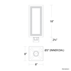 Cambridge Post Mount Line Drawing