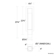 Mist Post Mount line drawing