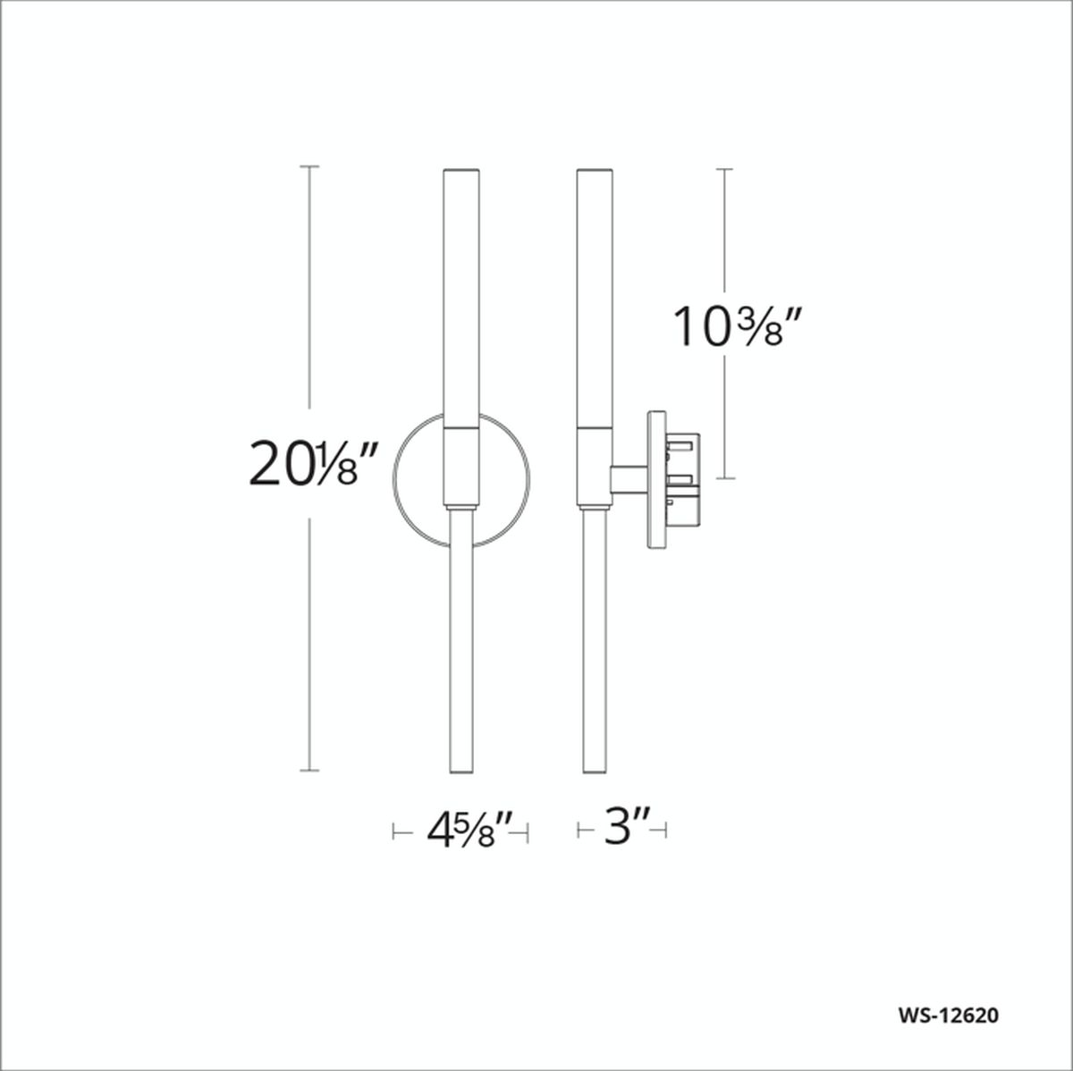 Magic 1 Light Sconce - Line Drawing