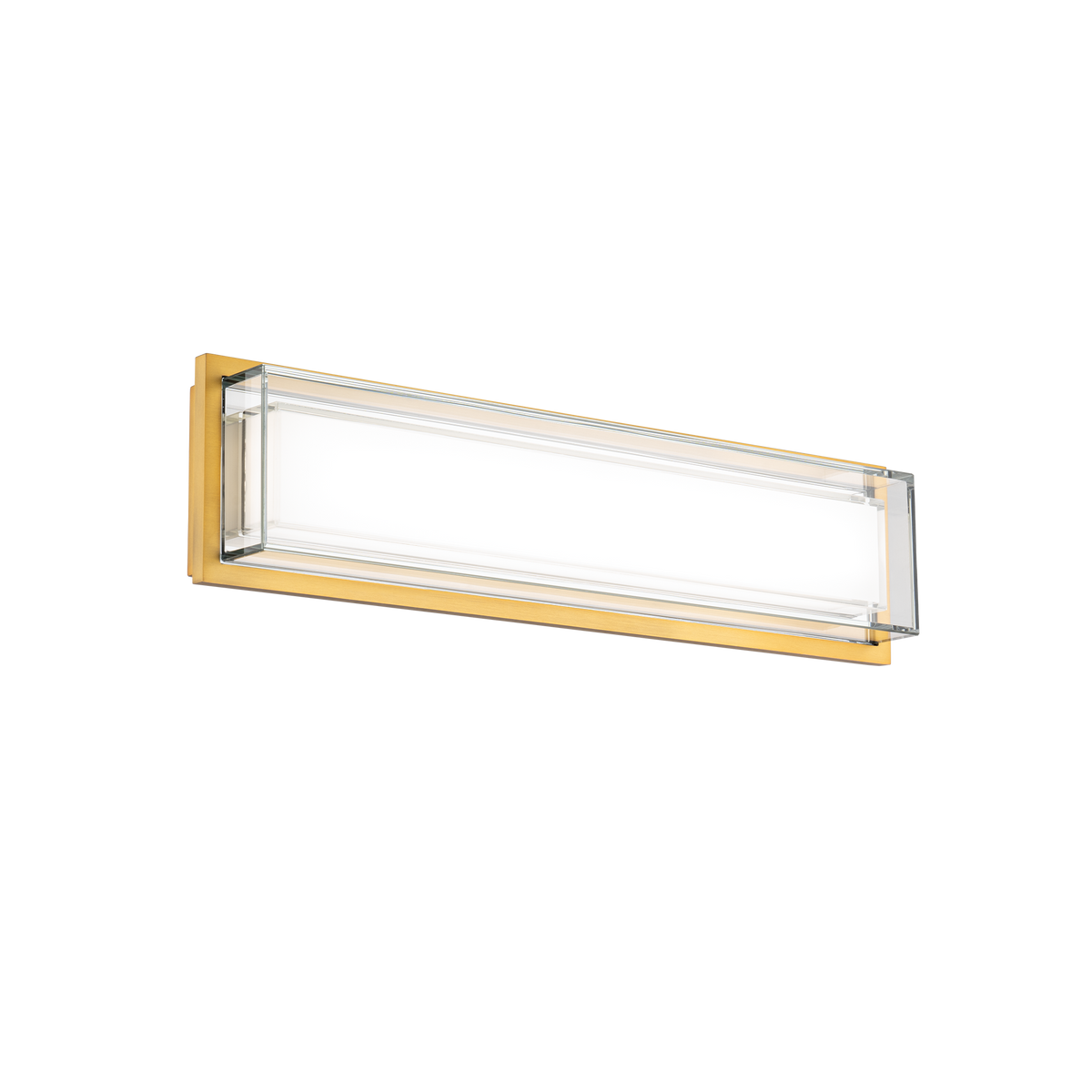 Ice Bar Bath Sconce 20in Aged Brass