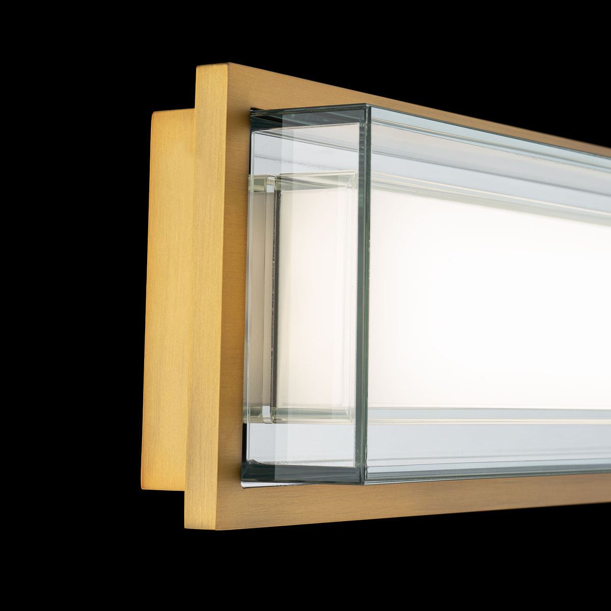 Ice Bar Bath Sconce 20in Aged Brass