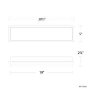 Ice Bar Bath Sconce 20in dimensions