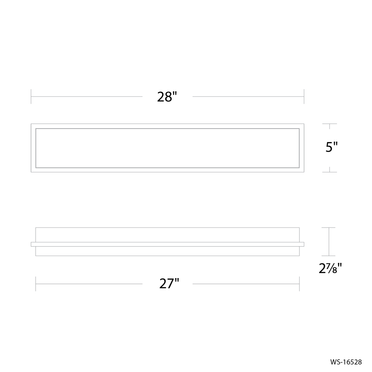 Ice Bar Bath Sconce 28in dimensions