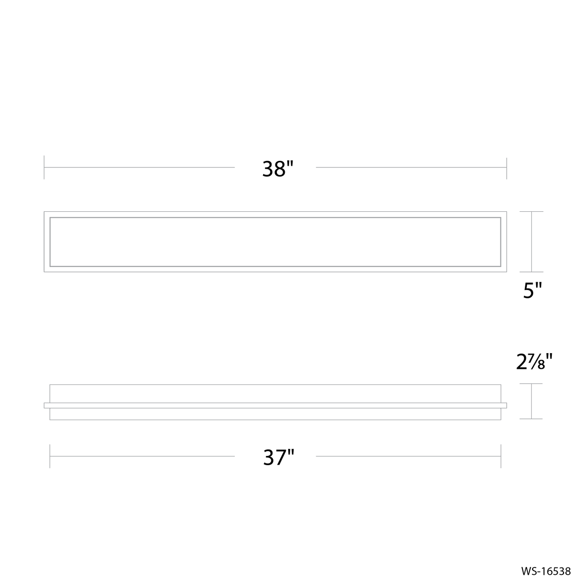 Ice Bar Bath Sconce 38in dimensions
