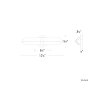 Javelin Bath Sconce 18in dimensions