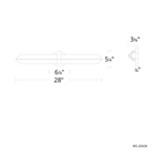 Javelin Bath Sconce 28in dimensions