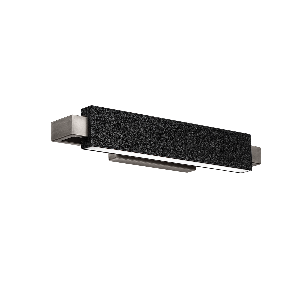 Kinsman Vanity/Wall Light - Pebbled Black/Brushed Nickel