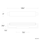 Kinsman Vanity/Wall Light 19IN - Line Drawing