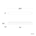 Kinsman Vanity/Wall Light 29IN - Line Drawing