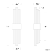 Luzerne Vanity/Sconce 18IN - Line Drawing