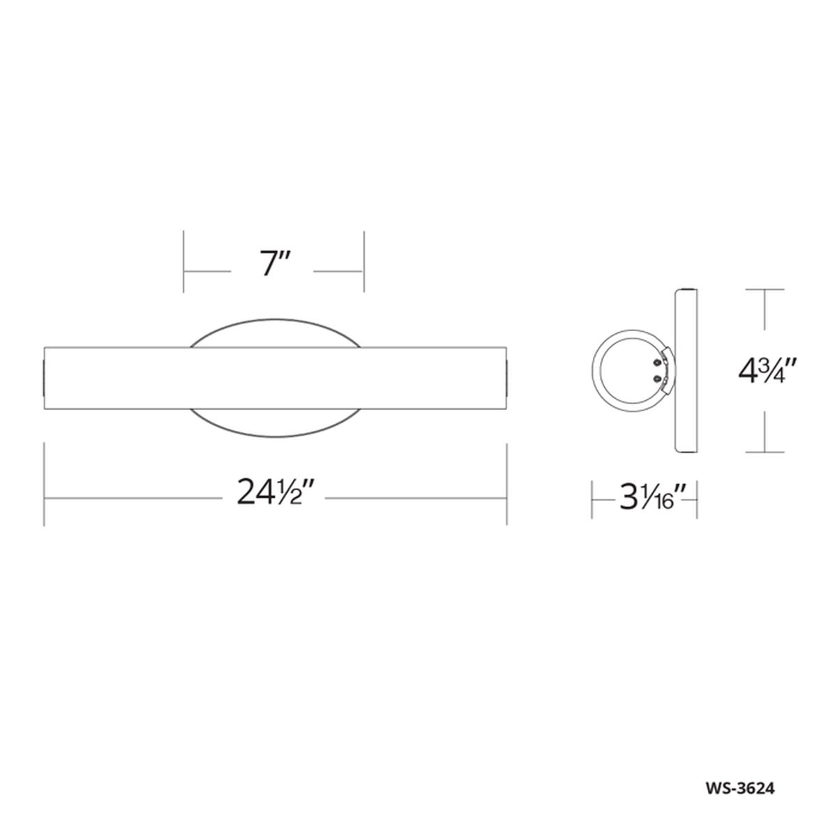 Loft Sconce/Vanity 24IN - Line Drawing