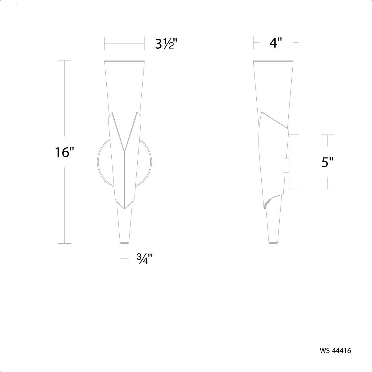 Kilt Indoor Sconce - Line Drawing