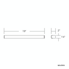 Lightstick Vanity/Sconce 19IN - Line Drawing