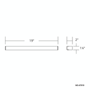 Lightstick Vanity/Sconce 19IN - Line Drawing