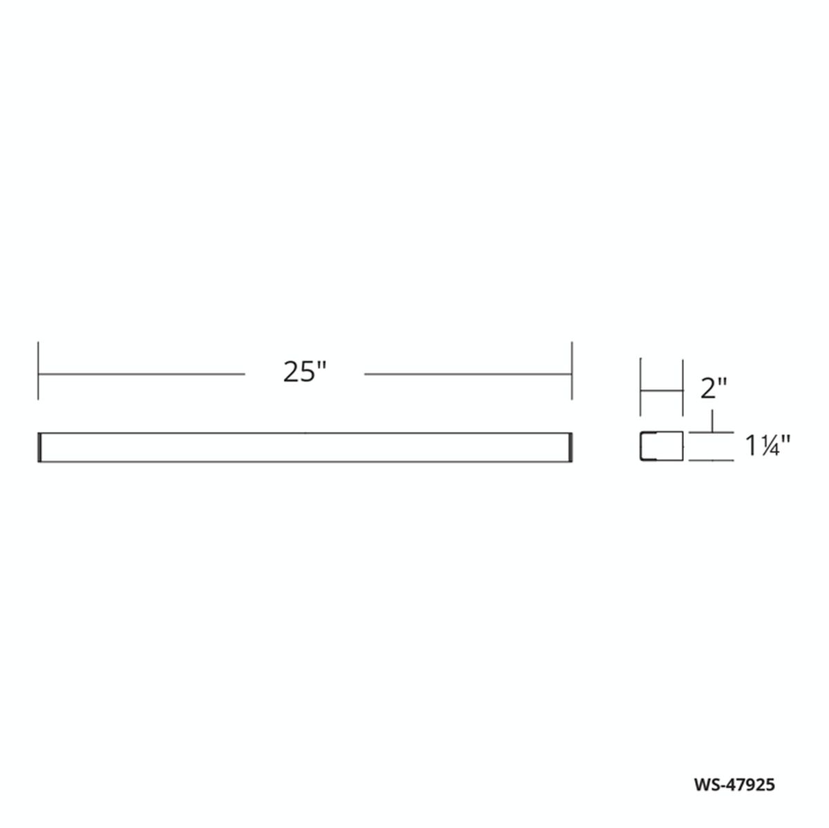 Lightstick Vanity/Sconce 25IN - Line Drawing
