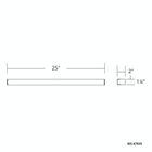 Lightstick Vanity/Sconce 25IN - Line Drawing