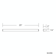 Lightstick Vanity/Sconce 25IN - Line Drawing